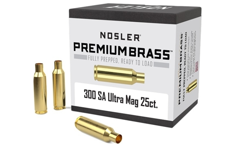 NOSLER 300 remington saum brass case 25/box