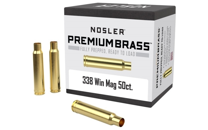 NOSLER 338 winchester magnum brass 50/box