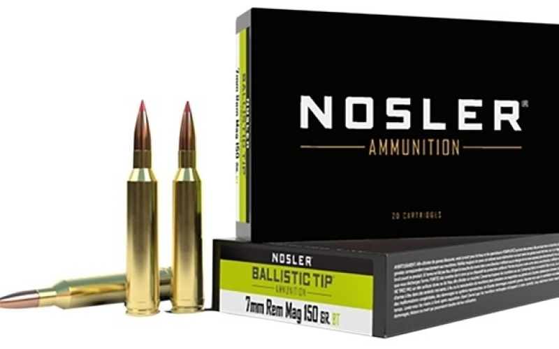 NOSLER 7mm remington magnum 150gr ballistic tip spitzer 20/box