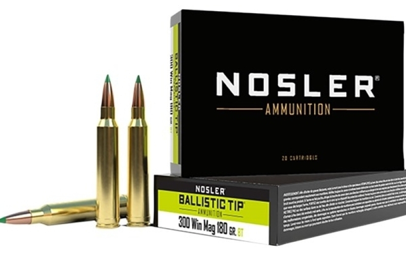 NOSLER 300 winchester magnum 180gr ballistic tip spitzer 20/box