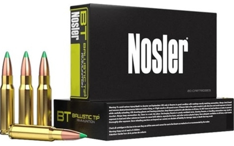 NOSLER Nosler bt (ballistic tip) ammo 30-06 180gr 20/bx