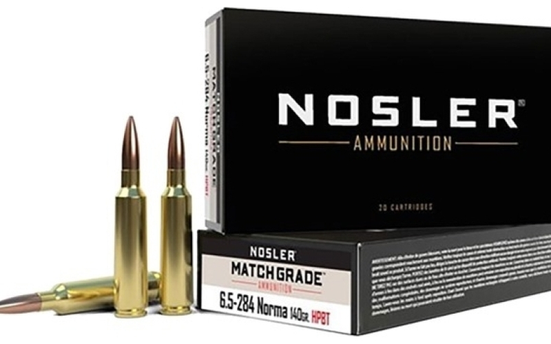 NOSLER 6.5-284 norma 140gr cc hollow point boat tail 20/box