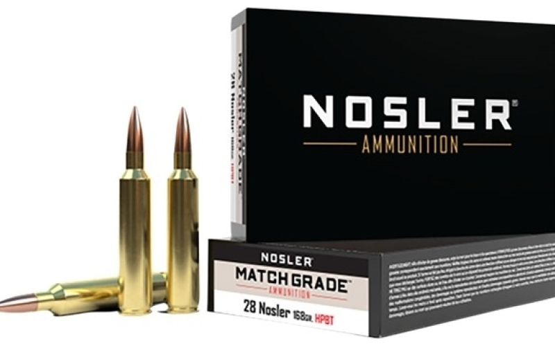 NOSLER 28 nosler 168gr cc hollow point boat tail 20/box