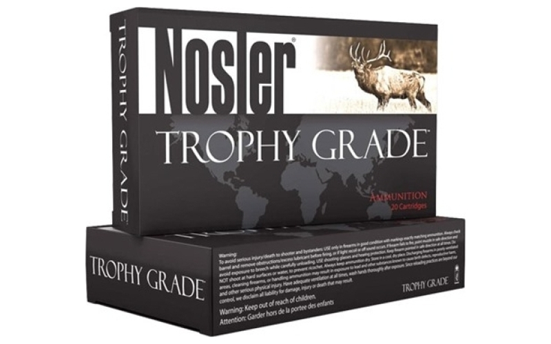 NOSLER Nosler trophy grade ammo 26 nosler 129gr accubond lr 20/bx