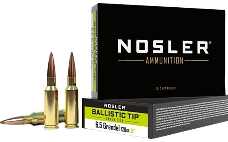 NOSLER 6.5 grendel 120gr ballistic tip spitzer 20/box