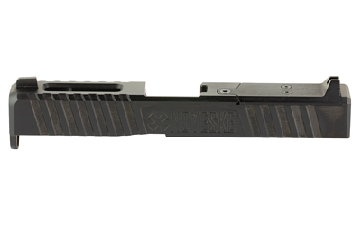 Noveske DM Slide, DLC Finish, Black, Direct Mount Optics Ready, Fits Glock 19 Gen 4, Includes Noveske End Plate, Cover Plate w/Rear Sight, Front Sight 03002517