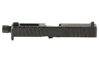Noveske DM Slide, Noveske Barrel Threaded 1/2X28, DLC Finish, Black, Direct Mount Optics Ready, Fits GLOCK 19 Gen 4, Includes Noveske End Plate, Cover Plate w/Rear Sight, Front Sight 03002699