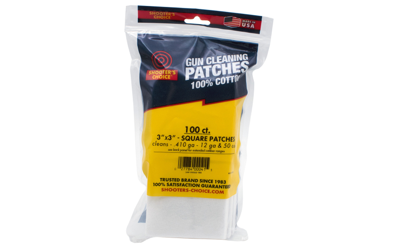 Otis Technology 3" Square Cleaning Patch, 100 Pack FG-919SQ-100