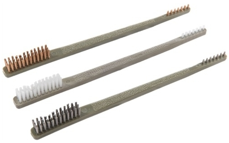 Otis Technology Nylon, bronze & stainless brush kit 3/pack