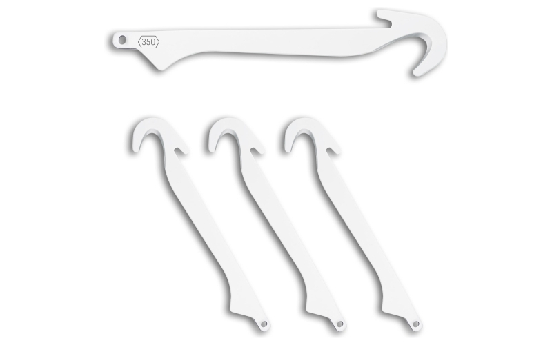 Outdoor Edge Razor Safe Replacement Blades, Plain Edge, 20J2 Stainless Steel, (4) 3.5" Guthook Blades RRG-4