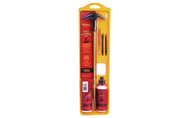 Outers Rifle cleaning kit with brass cleaning rod 22 caliber