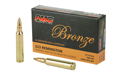 PMC Ammunition Bronze, 223 Remington, 55 Grain, Full Metal Jacket, 20 Round Box 223A