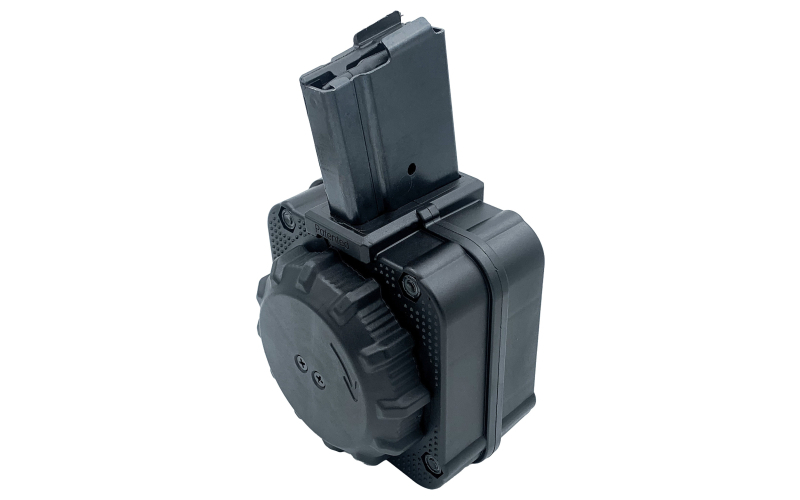 ProMag Industries Magazine, Drum, 223 Remington/5.56 NATO, 65 Rounds, Fits Ruger Mini-14, Steel/Polymer Construction, Black DRM-A97