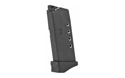 ProMag Industries Magazine, 9MM, 6 Rounds,  Fits Glock 43, Polymer, Black GLK-12