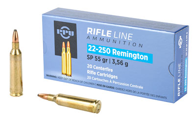Prvi Partizan Rifle, 22-250, 55 Grain, Soft Point, 20 Round Box PP22250