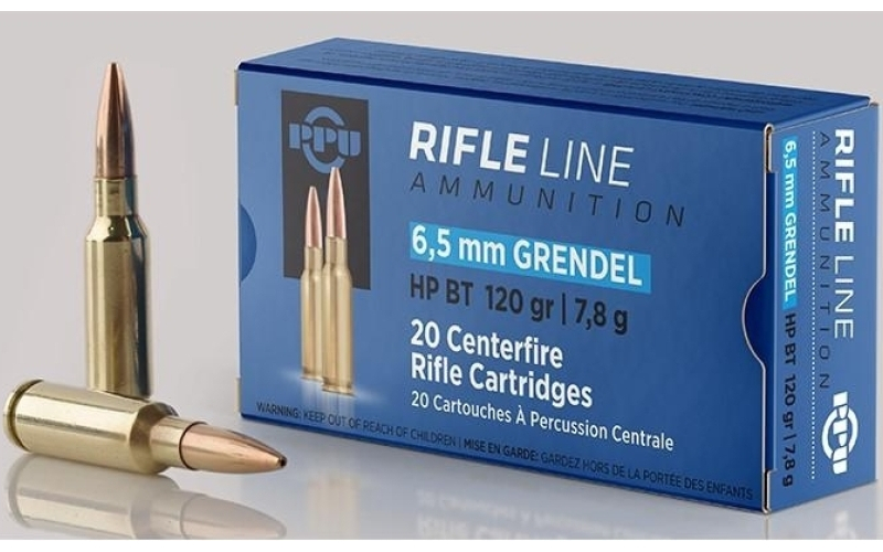Prvi Partizan Standard Rifle, 6.5 Grendel, 120 Grain, Boat Tail Hollow Point, 20 Round Box PP6GH