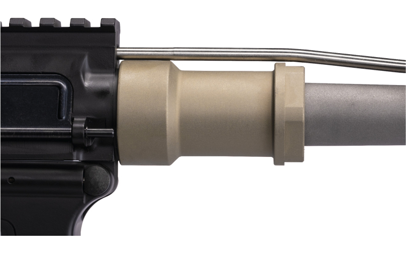 Q Honey Badger Barrel Nut, Fits Honey Badger/AR-15 Upper Receivers, Clear Anodized Finish, Gray NUT-BARREL-HB
