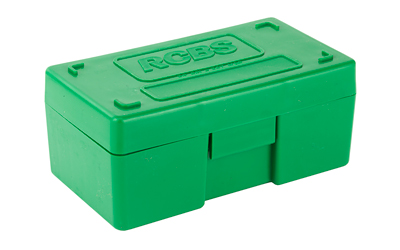 RCBS Medium Pistol Ammo Box, For .38 Special, 357 Mag, Green 86905