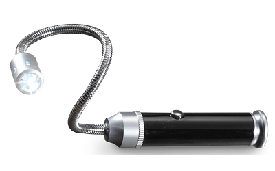 Real Avid Bore Light, Flashlight, Magnetic Base, LED Beam, 5" Flex Neck, Black and Red Finish AVBR101-B