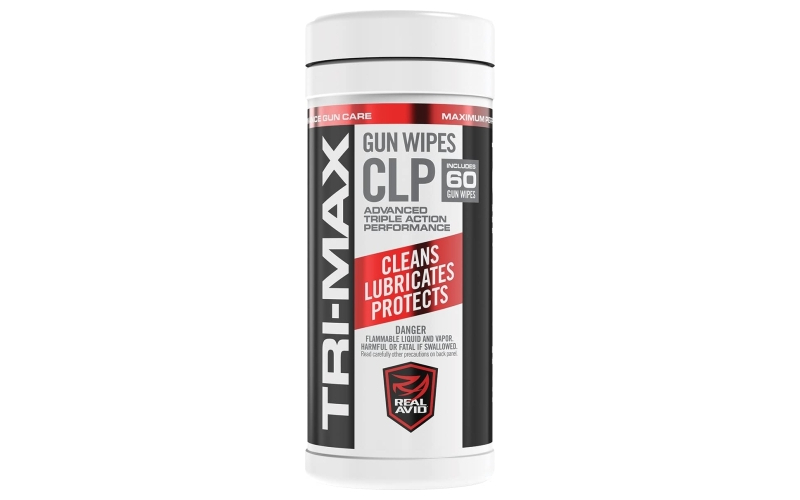 Real Avid TRI-MAX CLP, Cleaner and Lubricant, 60ct of Wipes AVCLPW-C60
