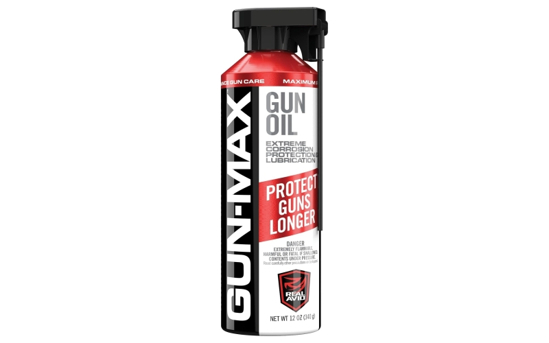 Real Avid Gun Max Gun Oil, Aerosol, 12oz Can AVMLP12A