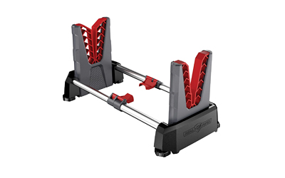 Real Avid Speed Stand Fold and Go, Folding Long Gun Stand, Gray with Red Rubber Inserts AVSSFG