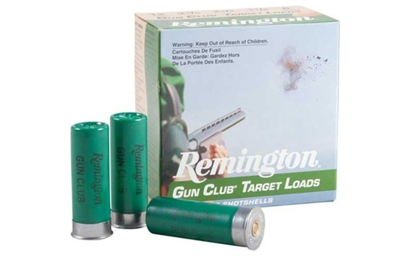 Remington Gun Club, Target Loads, 12 Gauge, 2.75", 2.75 Dram, #8, 1 1/8 oz, Shotshell, 25 Round Box 20230