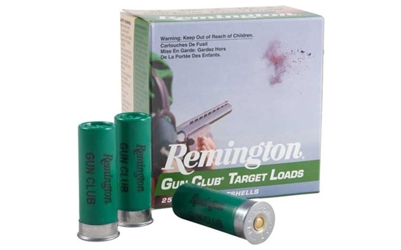 Remington Gun Club, Target Loads, 12 Gauge, 2.75", 3 Dram, #8, 1 1/8 oz, Shotshell, 25 Round Box 20234