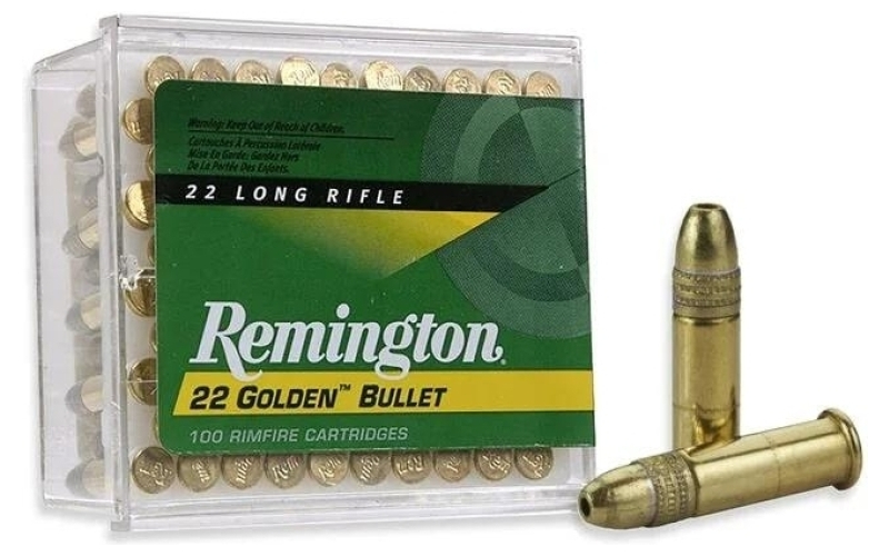 Remington rimfire 22 golden bullet 22 lr hv 36gr hp ammo 100rd