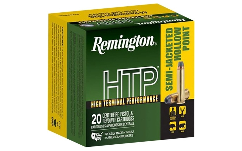 Remington 44 remington magnum 210gr semi-jacketed hp htp 25/box