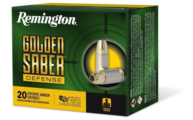 Remington 10mm 180gr bjhp golden saber defense ammo 20rd