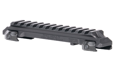 Reptilia RMU Mount/Riser, .625" Height, 12 Slot, Fits 1913 Picatinny Rail, Anodized Finish, Black 100-269