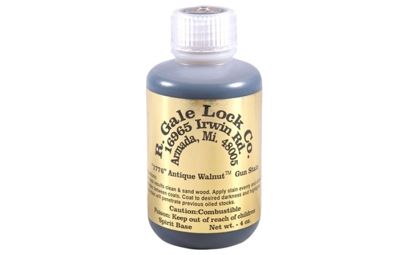 R Gale Lock Co Antique walnut stain, 4 oz.