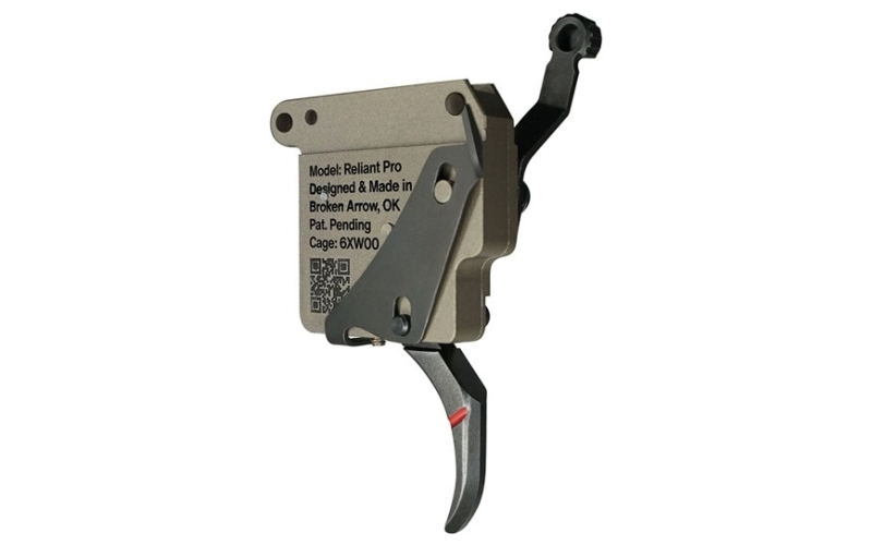 Rise Armament Reliant Pro, Single Stage Trigger, Curved, 1 to 3Lbs, Fits Remington 700, Flat Dark Earth/Black, Includes Bolt Release RA-735-C-BC