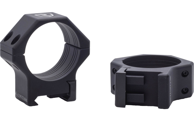 Riton Optics Contessa, 34mm Light Picatinny Rings, Aluminum Alloy, 8mm Height, Black XRC348A23