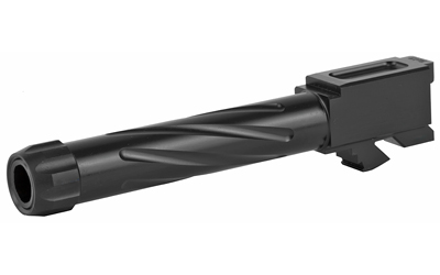 Rival Arms Match Grade Drop-In Threaded Barrel, V1, For Gen 3/4 Glock 19, 9MM, 1:10" Twist, Threaded 1/2X24, Black Physical Vapor Deposition (PVD) Finish RA-RA20G202A