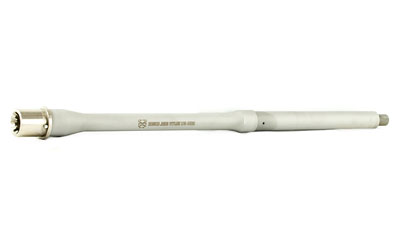 Rosco Manufacturing Purebred Barrel, Government Profile, 223 Wylde, 16" Threaded Barrel, 1/2X28 Thread Pitch, 1:8 Twist Rate, 416R Construction, Mid-Length Gas System, Fits AR15, Bead Blasted Finish, Silver PB-16-GVT-223W-8-M