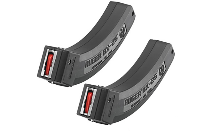 Ruger Magazine, BX-25, 22LR, 25 Rounds, Fits 10/22 Rifles, 2-Pack, Black Polymer 90548