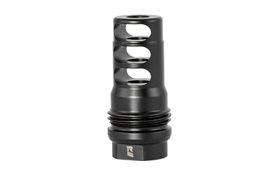 Rugged Suppressors 3 Port Brake .338, Muzzle Brake, 3/4X24 Thread Pitch, Matte Finish, Black MB025
