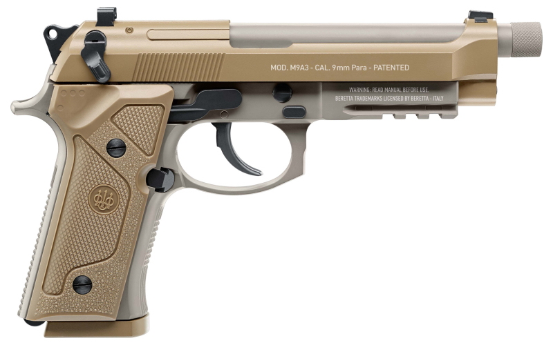 Umarex Beretta M9A3, Fully-Automatic Air Pistol, 177 BB, 330 Feet Per Second, Matte Finish, Flat Dark Earth, 18 Rounds 2253024
