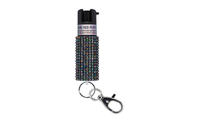 Sabre Jeweled, .54oz, Jeweled Black, Snap Clip Keychain, Twist Lock Safety KR-J-BK-02