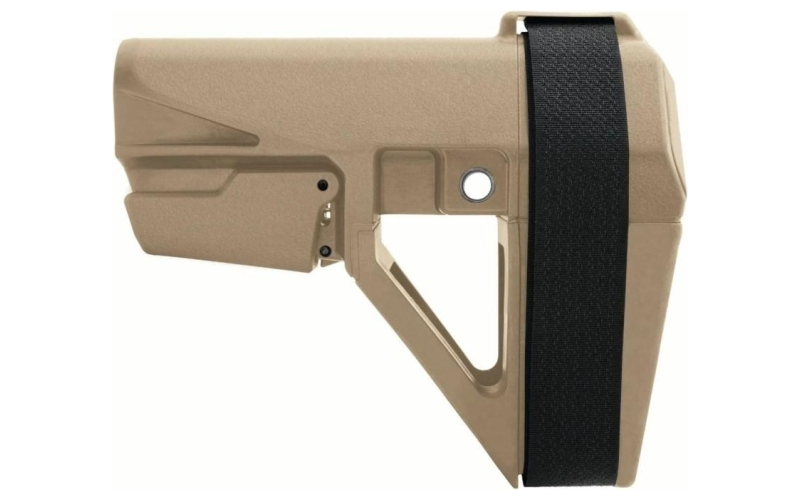 Sb tactical sba5 pistol stabilizing brace 5-position adjustable for ar-15 - fde