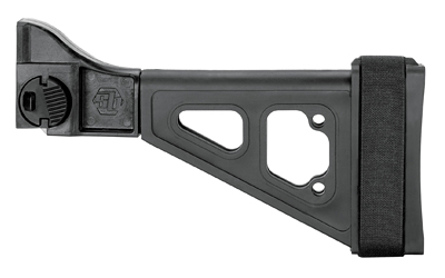 SB Tactical SBT, Folding Pistol Brace, Fits HK UMP and B&T APC, Black, Includes Adjustable Nylon Strap SBT-01-SB