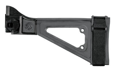 SB Tactical SBTi, Side Folding Stabilizing Brace, Fits HK UMP and B&T APC, Black, Includes Adjustable Nylon Strap SBTi-01-SB
