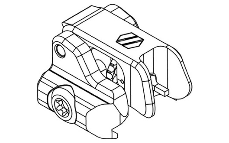 Scalarworks Ar-15 peak/02 folding iron front sight a2 height