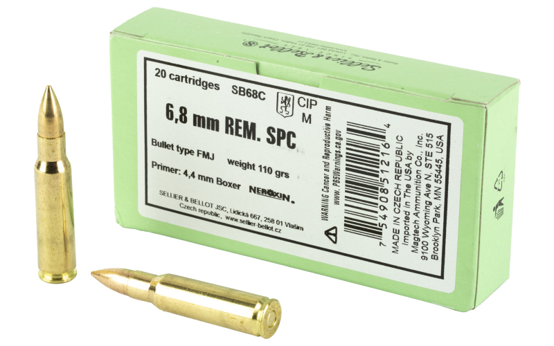 S&B 6.8SPC 110GR FMJ 20/1000