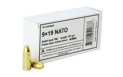 S&B 9MM NATO 124GR FMJ 50/1000