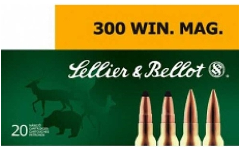 Sellier & Bellot 300 winchester magnum 180gr soft point cutting edge 20/box