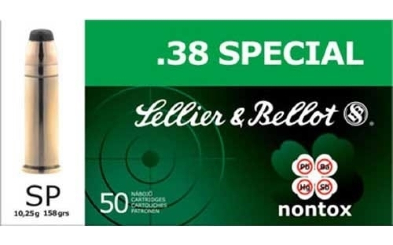 Sellier & Bellot 38 special 158gr non-toxic total full metal jacket 50/box