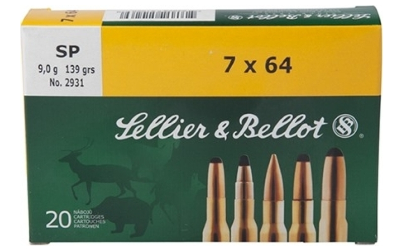 Sellier & Bellot 7x64mm brenneke 139gr soft point 20/box
